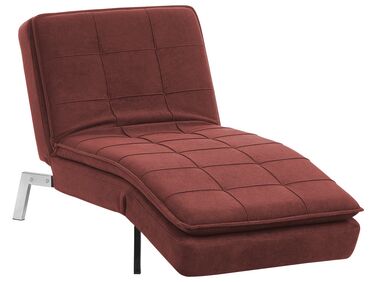 Chaise longue regolabile tessuto rosso LOIRET