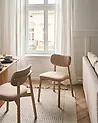 Set of 2 Dining Chairs MILLS Boucle Light Brown/ Beige