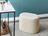 Pouf avec rangement en velours beige clair RICHLAND_928626