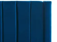 Waterbed with Storage Bench NOYERS Velvet Blue 140 x 200 cm (EU Double)_915285