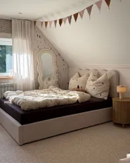 Ottoman Bed NANTERRE Fabric Light Beige 140 x 200 cm (EU Double)_1186148