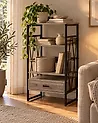 3 Tier Shelving Unit KEENE 101 cm Taupe