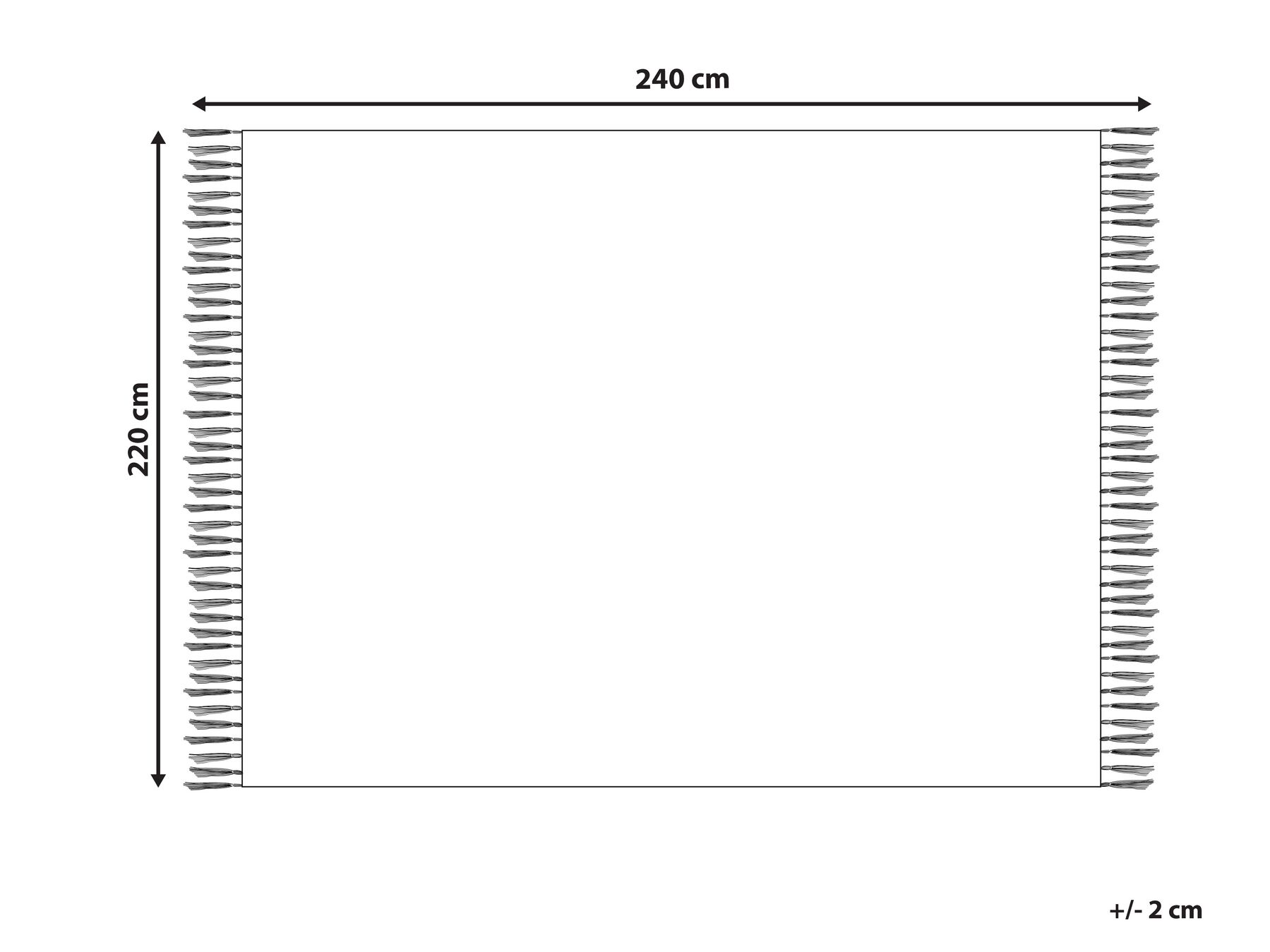 Cotton Blanket 220 x 240 cm Light Beige MALU_908239