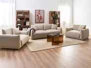 Set da salotto 5 posti JUBEK Tessuto Beige_1074701