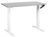 Fehér és szürke manuálisan állítható íróasztal 120 x 72 cm DESTINES_898786
