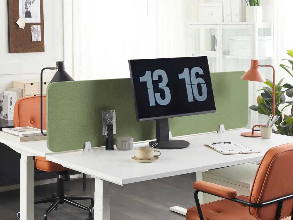 Desk Screen WALLY 180 x 40 cm Green