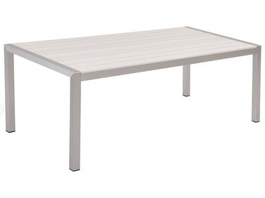Puutarhapöytä alumiini valkoinen 180 x 90 cm VERNIO
