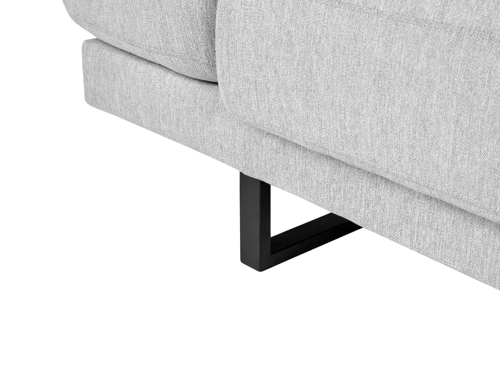 Corner Sofa 4 Seater IKAST Fabric Light Grey Right Hand_960069