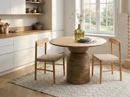 Dining Table MURTLE Light Brown 110 cm 110 cm Mango Wood_1047520