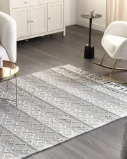 Rug TONYA Grey 160 x 230 cm Wool_856525