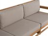 Right Hand 4 Seater Acacia Wood Garden Corner Sofa Set Taupe TIMOR_803211