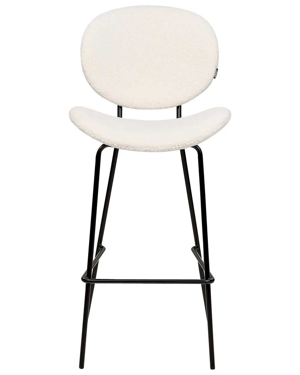 Set di 2 sedie alte LUANA Bouclé Bianco_886377