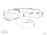 Modular Corner Sofa 5 Seater KIVVIK with Ottoman Boucle Off-White Left Hand_1045808