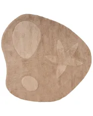 Kids Rug IRINGAL  Beige ø 120 cm Cotton_1135181