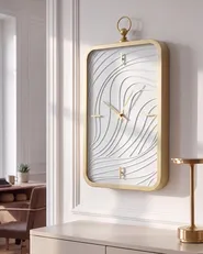 Horloge murale MOLIENS 32 cm Blanc/doré_1146720
