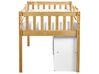 Wooden Kids Mid Sleeper Bed with Storage EU Single Size Light Wood SUSVILLE_935475