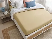 Fitted Sheet JANBU 160 x 200 cm Cotton Olive Green_1185609