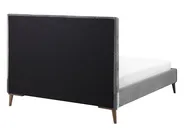 Bett mit Lattenrost Samtstoff BAYONNE 140 x 200 cm Hellgrau_770902
