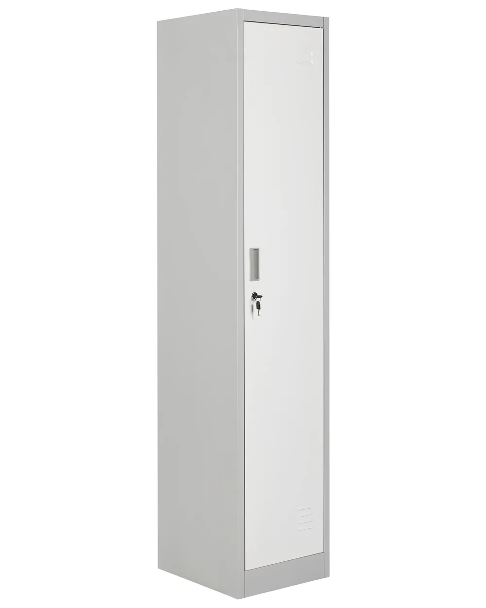 2-Tier Storage Locker ATHLETE Metal Grey/ White | Beliani.co.uk