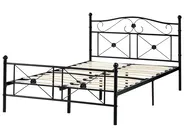 Bett mit Lattenrost Metall RODEZ 120 x 200 cm Schwarz_1026509