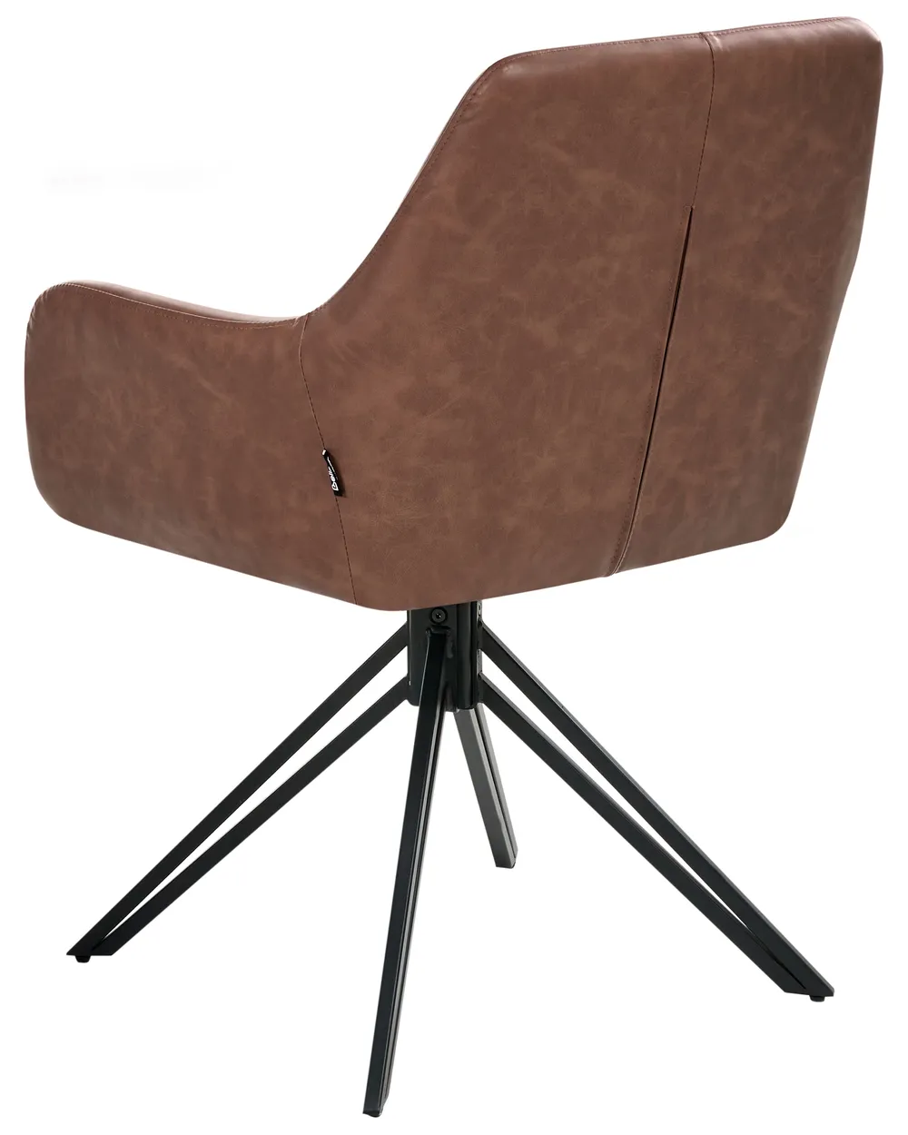 Set di 2 sedie da pranzo SANSARC Pelle sintetica Marrone_1026658