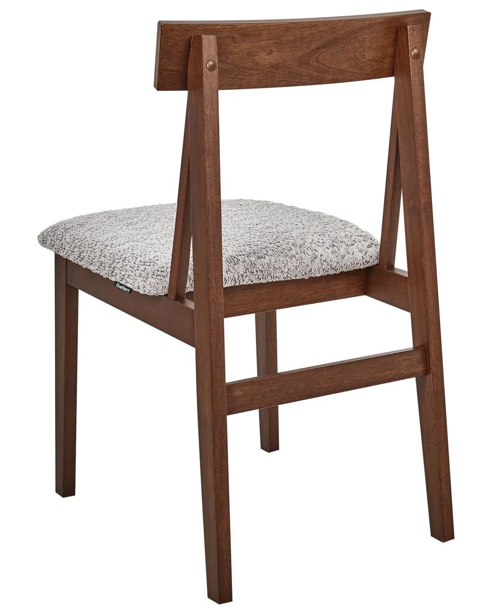 Set of 2 Dining Chairs ISLE Wood Brown/ Grey_945357