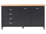 Szafka 2-drzwiowa SHILLINGTON Drewno sosnowe Czarny_966280