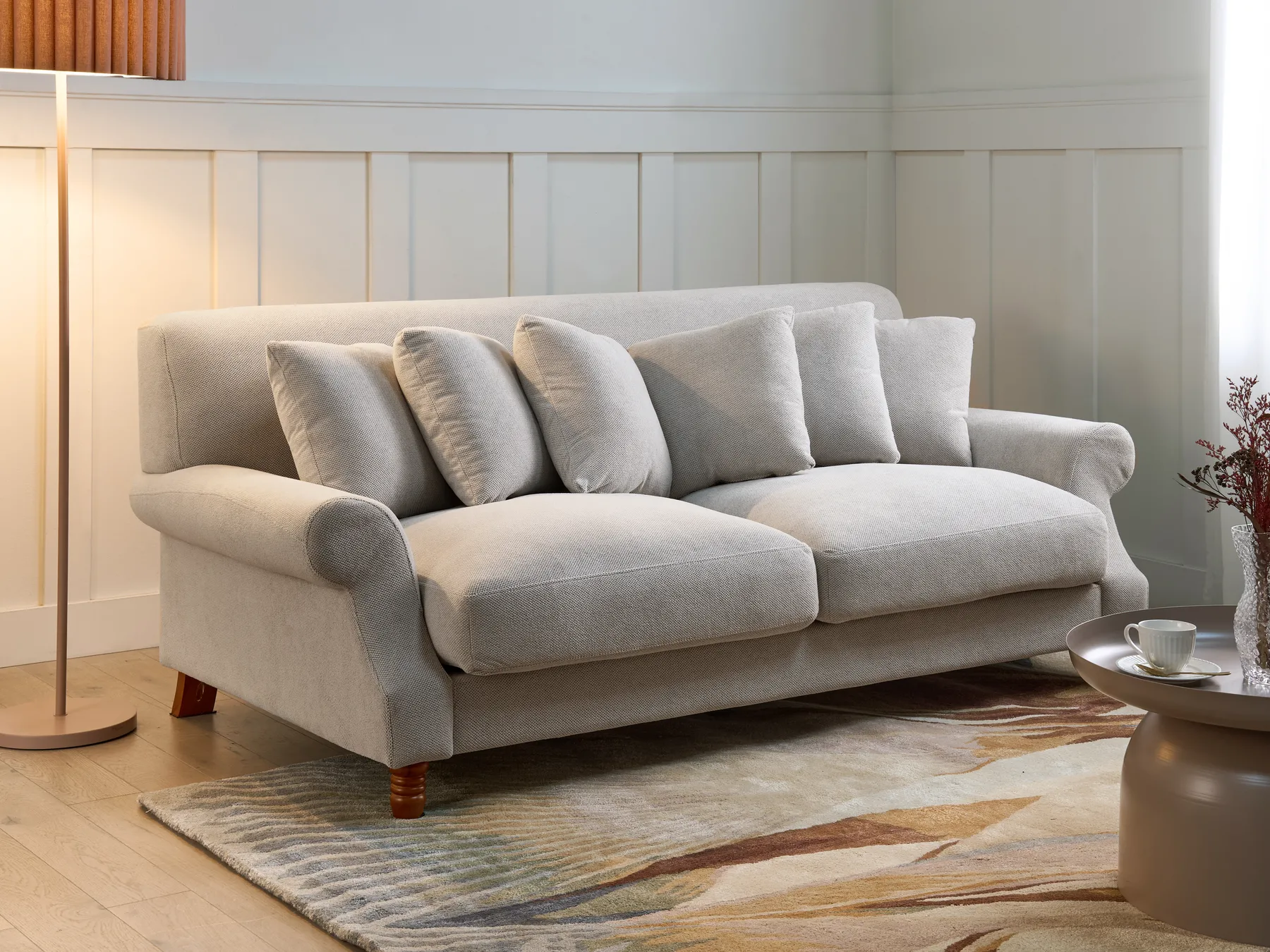 Sofa 2 Seater EIKE Fabric Off-White_733416