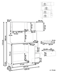 Kitchen Hutch CAMPBELLTON 120 cm Light Brown_998750