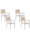 Conjunto de 4 sillas de jardín PRATO Beige