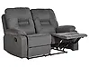 Manual Recliner Sofa 2 Seater BERGEN Fabric Dark Grey