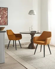 Set of 2 Dining Chairs MORI Corduroy Orange_1042091