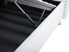 Bílá kožená postel Chesterfield s úložištěm 90x200 cm METZ_799470