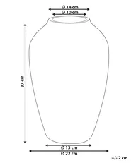 Vase à fleurs OCANA 37 cm Céramique Bleu foncé_847864