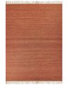 Teppich Jute rot 160 x 230 cm Kurzflor zweiseitig LUNIA_846248