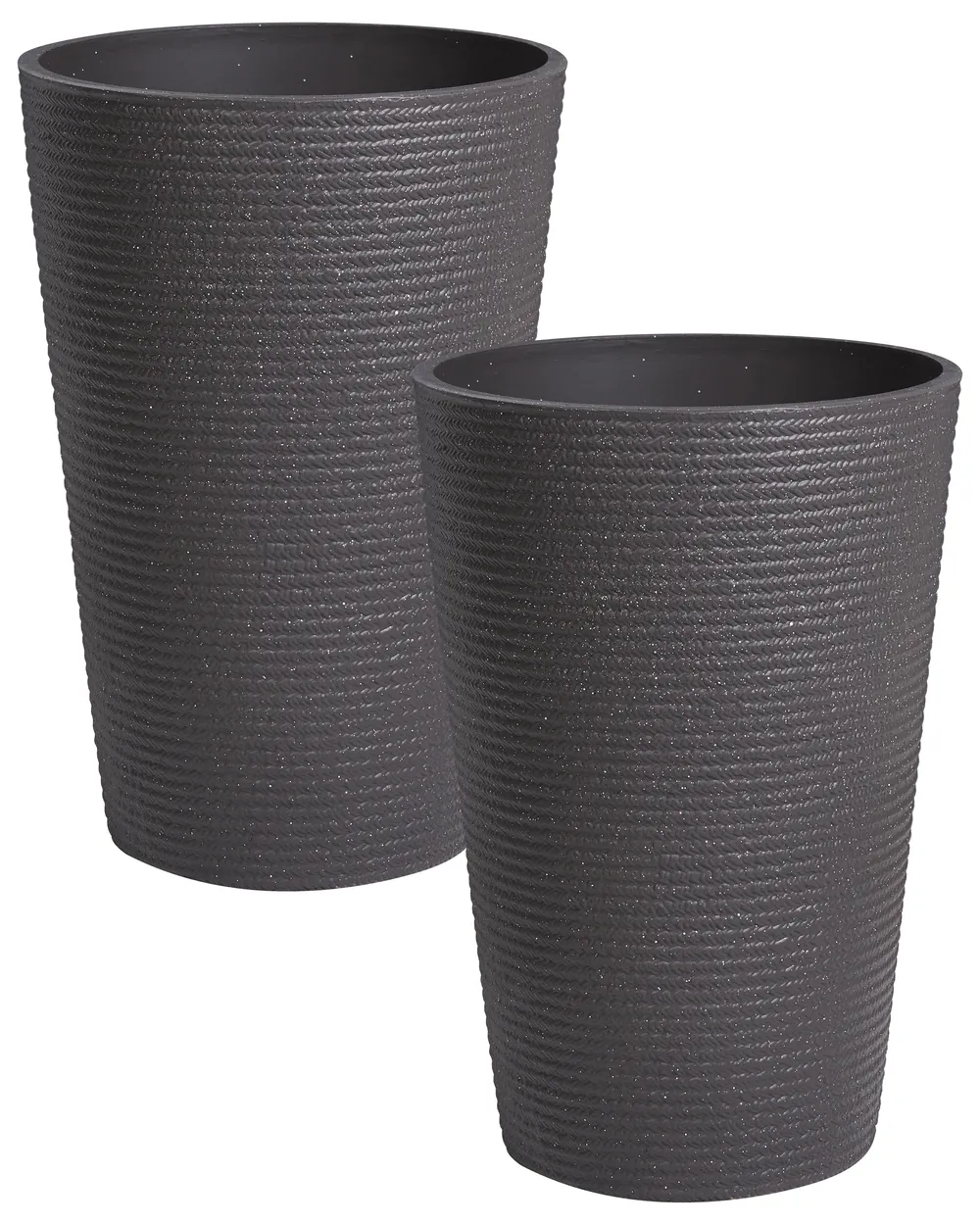 Kétdarabos virágcserép szett MEUM 35 cm Fekete