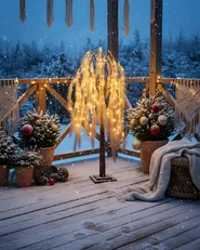Outdoor Decoration LED KOPASKER 160 cm Tree Beige_1025767
