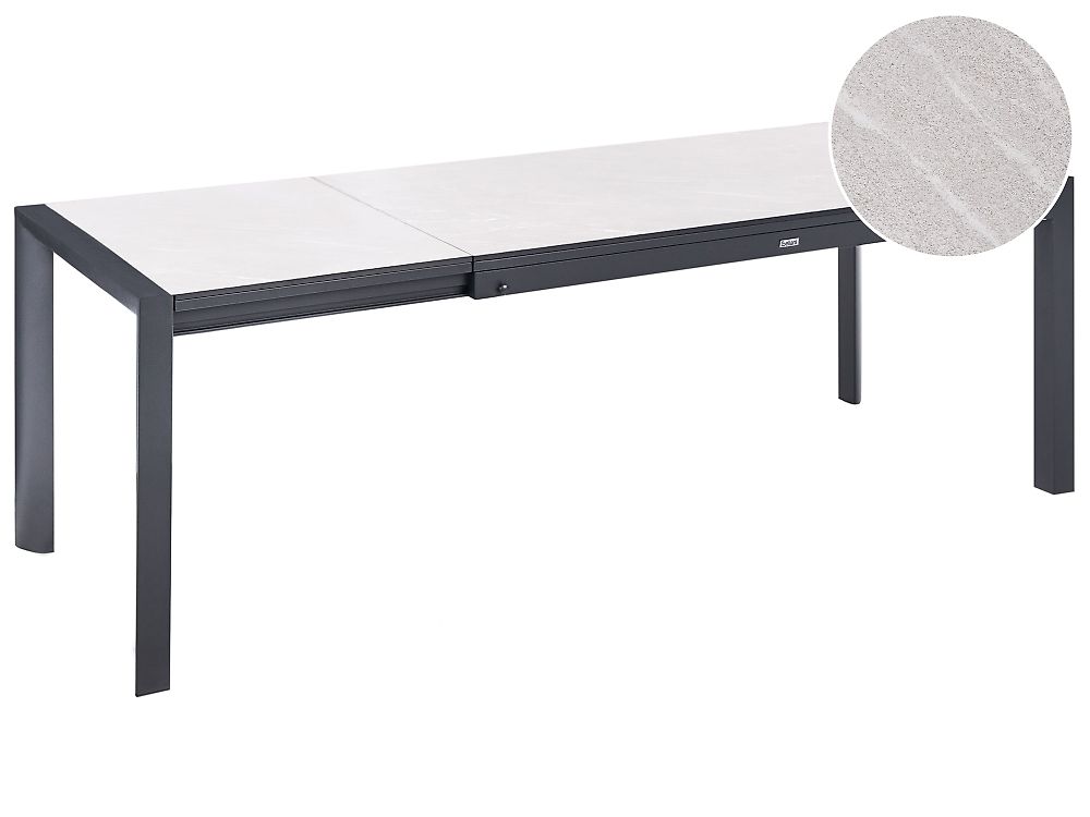 Extending Garden Dining Table BINASCO 160/220 cm 90 cm Beige