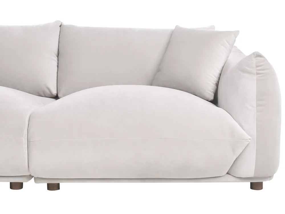 Sofa 3 Seater LUVOS Velvet Taupe_970504