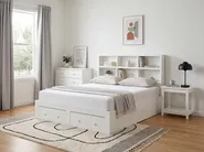 Bed with Storage Drawers TARARE White 180 x 200 cm (EU Super King)_1033177