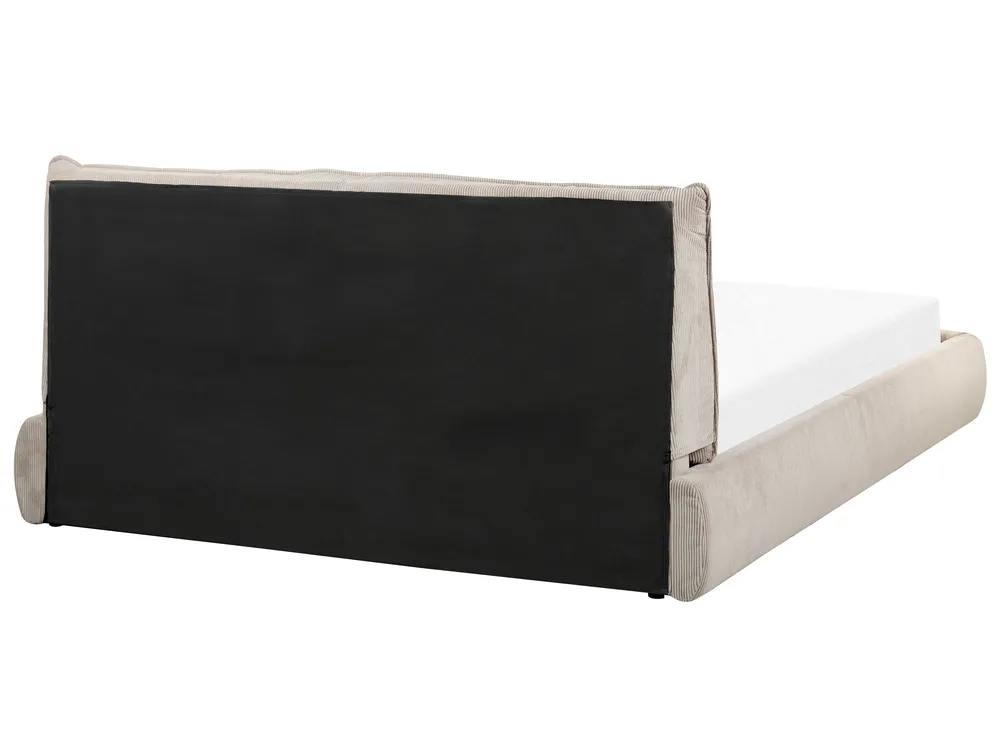 Waterbed Corduroy VINAY 160 x 200 cm (EU King Size) Taupe_881118