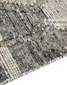 Dywan wełniany kilim 200 x 300 cm szary ARATASHEN_860053