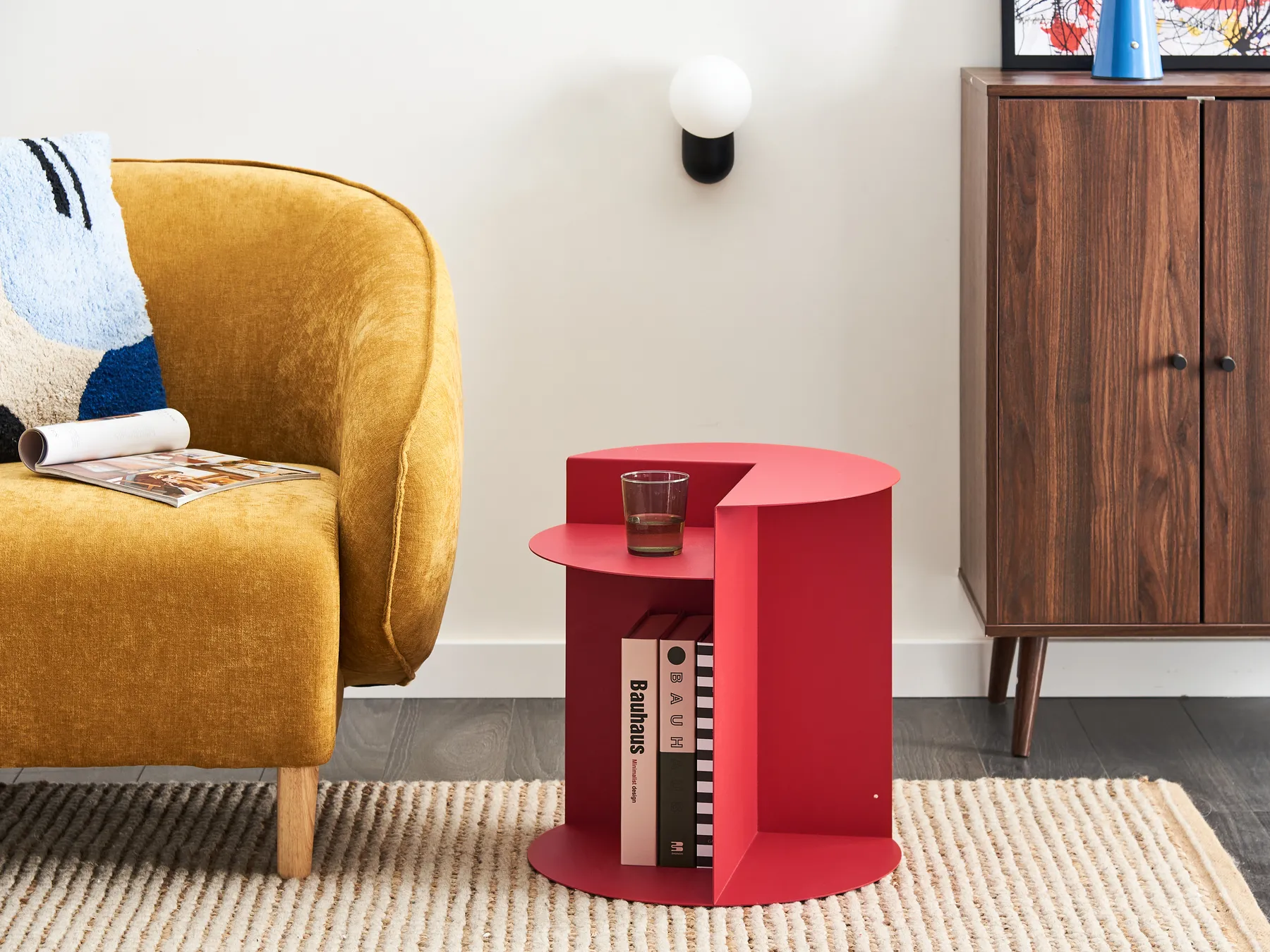 Side Table TAGGART Metal Red_986189