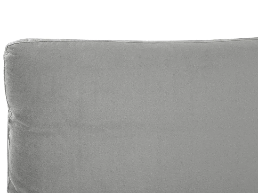 Bett mit Lattenrost Samtstoff MELLE 140 x 200 cm Grau_829847