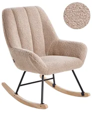 Poltrona a dondolo KINNO Bouclé Beige_974107