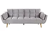 Sofa Bed 3 Seater ASBY Velvet Light Grey