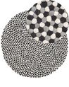 Round Felt Ball Area Rug ø 140 cm Multicolour PENEK _780566