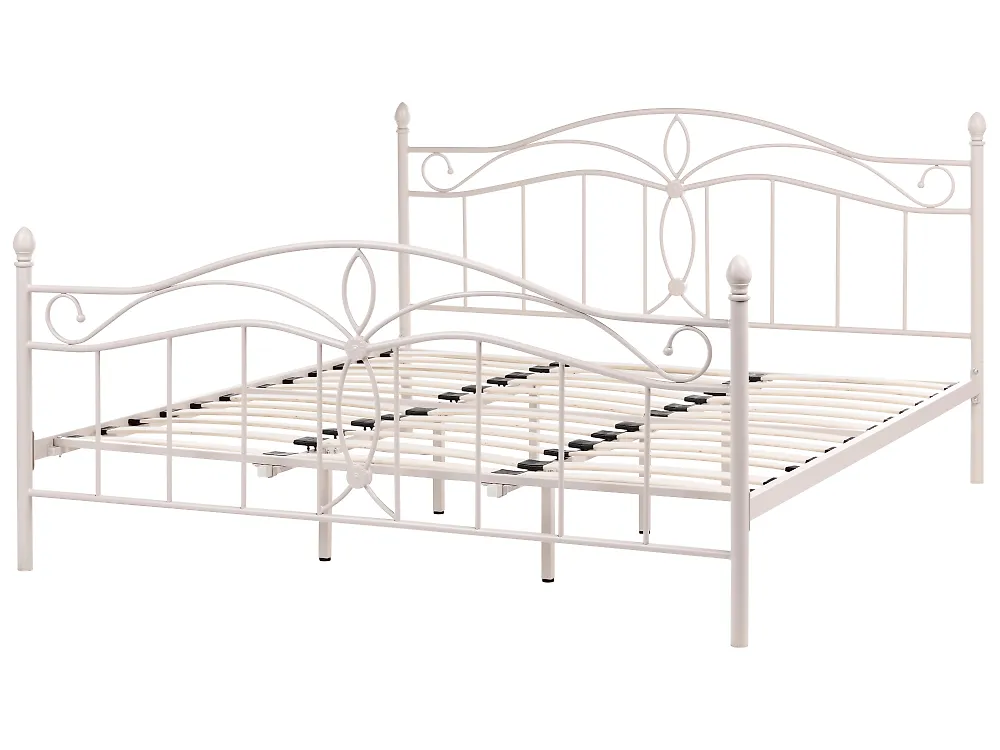 Bed Metal ANTLIA 180 x 200 cm (EU Super King) Light Beige_1165242