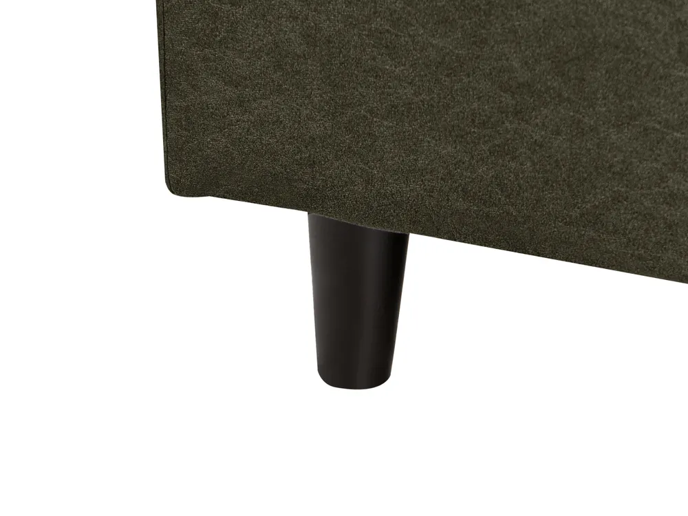 Corner Sofa 3 Seater ELVENES Velvet Dark Green Right Hand_966784