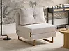 Single Sofa Bed JERSLEV Boucle Off-White